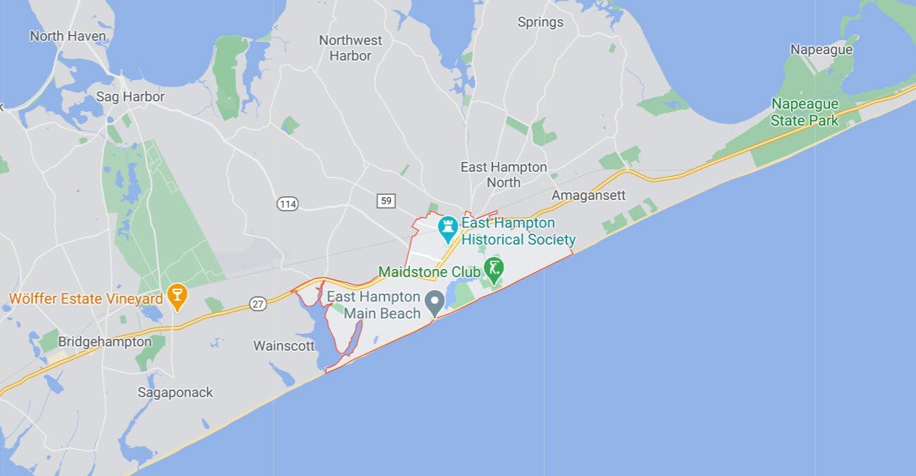 East Hampton New York 11937 Map