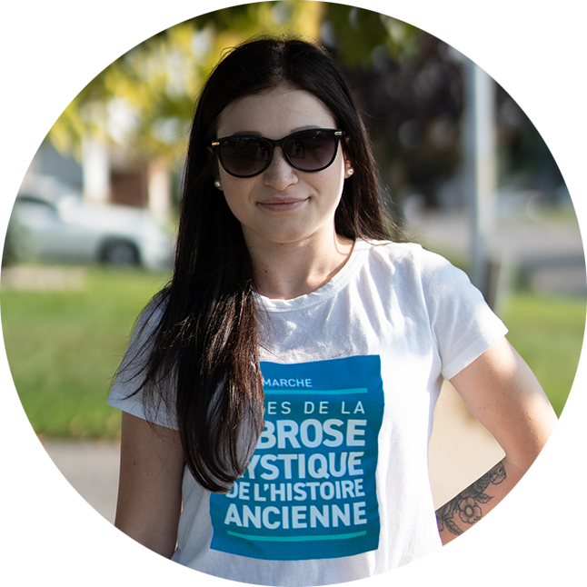 Chanelle dans son t-shirt de la Marche
