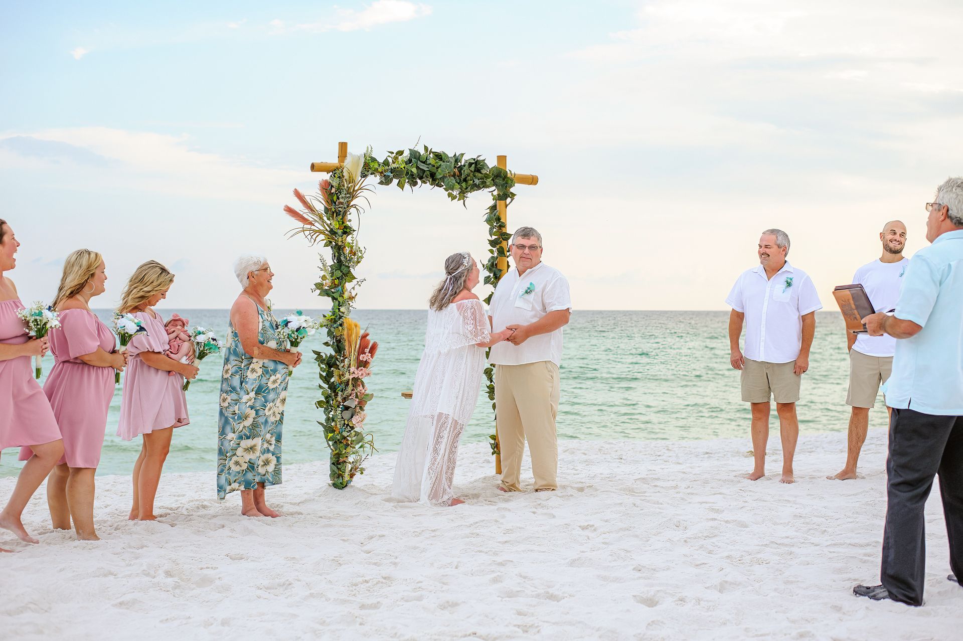 florida panhandle beach wedding ceremony