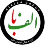 A logo for a company with arabic writing in a circle.