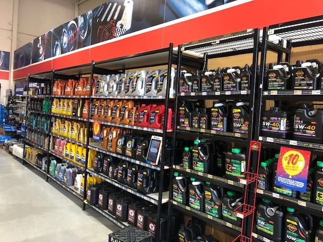 Large Display of Automotive Oils — Auto Spares Morisset In Morisset, NSW