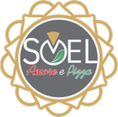 Un logo per soel amore e pizza con una pizza al centro