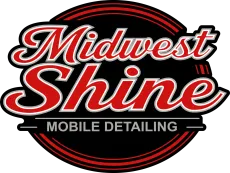 Midwest Shine Mobile Detailing logo in red, black, and white