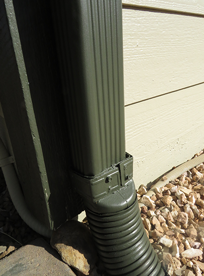 gutter after new paint