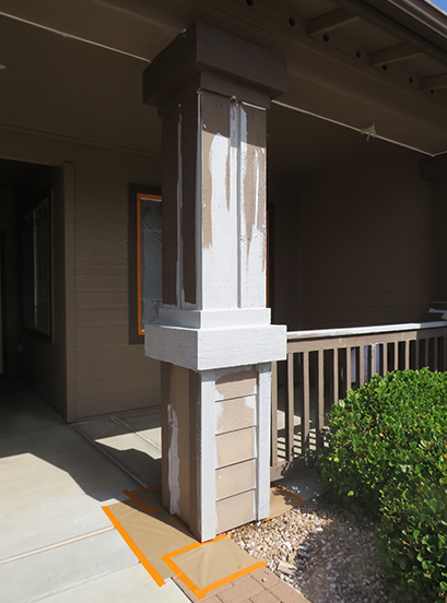 pillar before paint