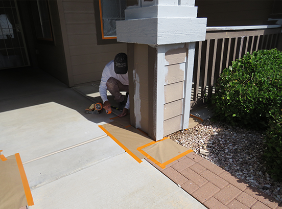 prepping house for painting