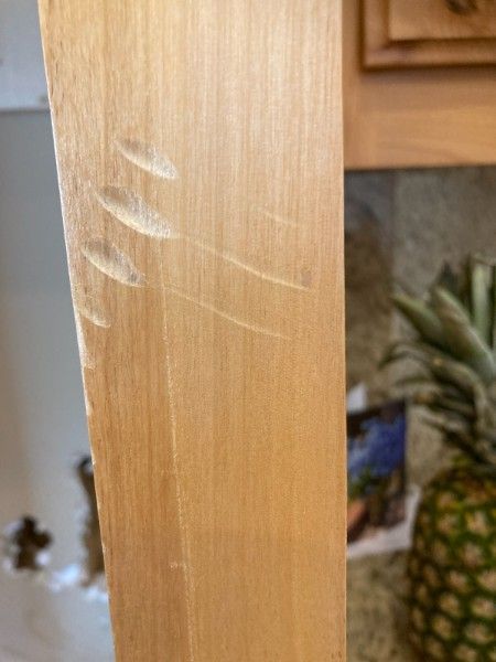 cabinet damage before repair