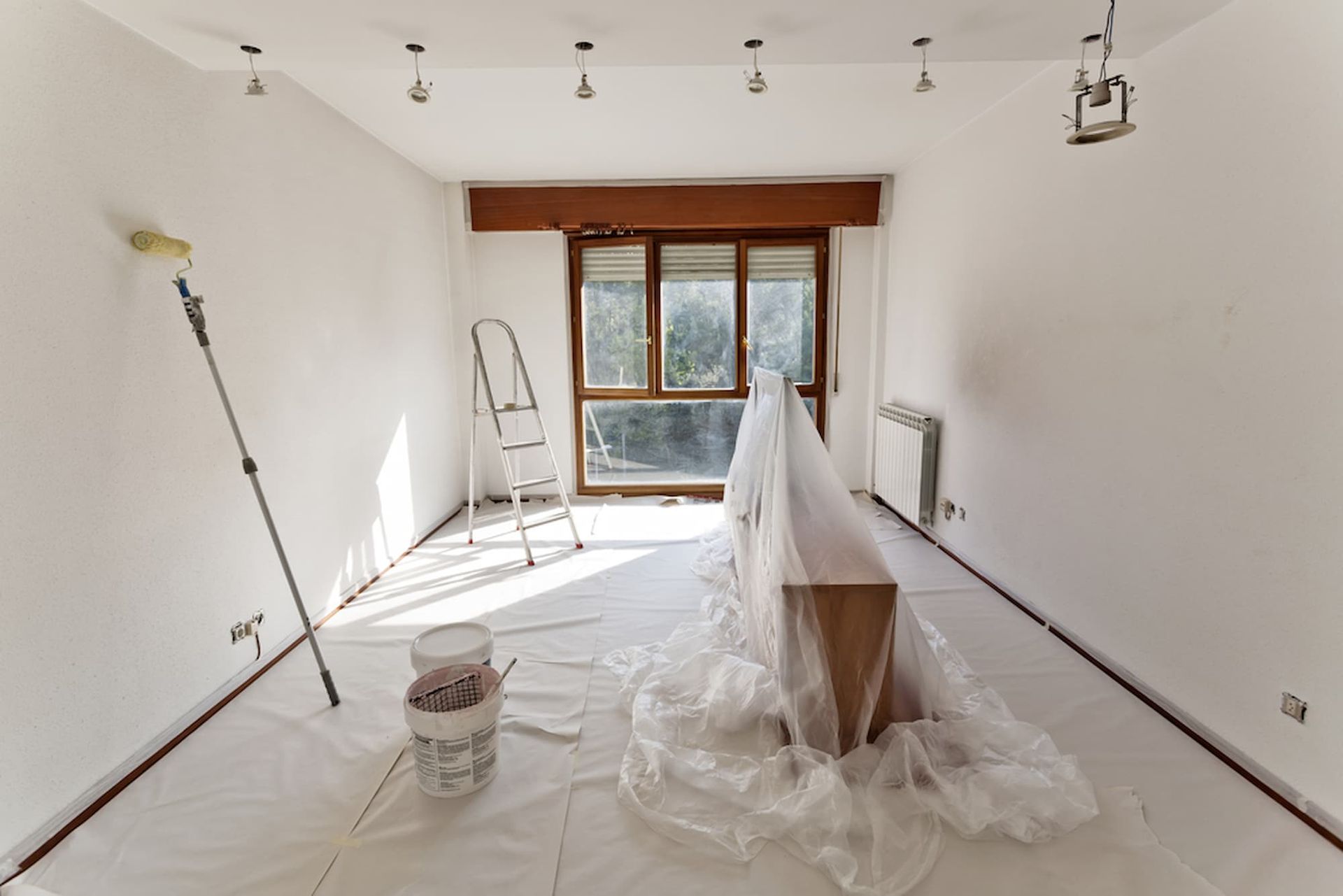 An Empty Room with A Ladder and Buckets of Paint — A Brush With Colour in Pialba, QLD