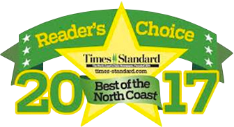 A sticker that says reader 's choice best of the north coast 2017