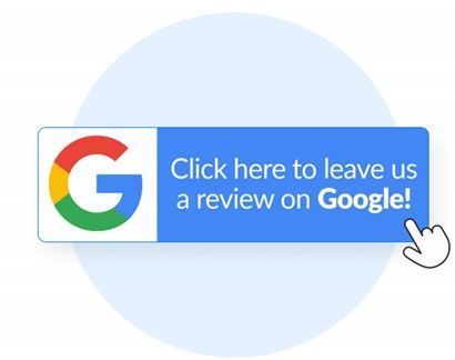 A blue button that says `` click here to leave us a review on google ''.