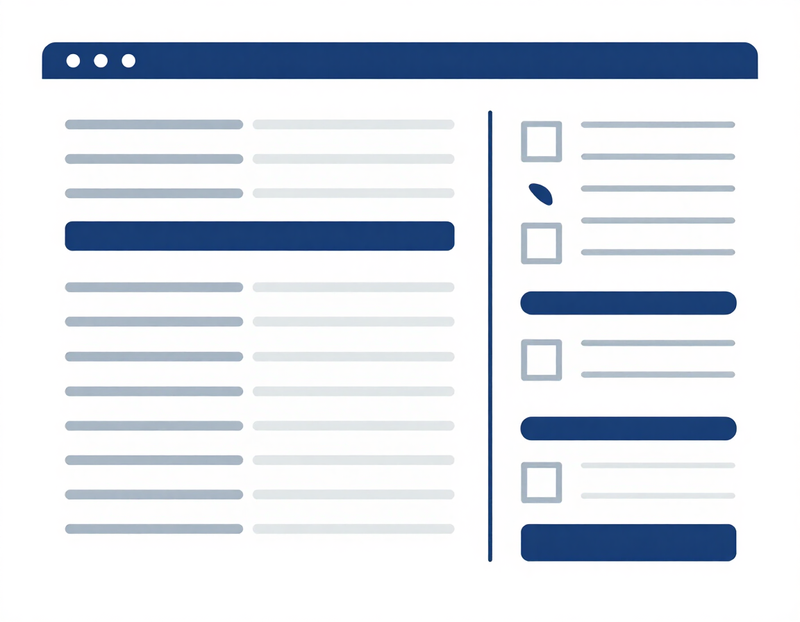 Schematische Darstellung eines strukturierten digitalen Formulars.