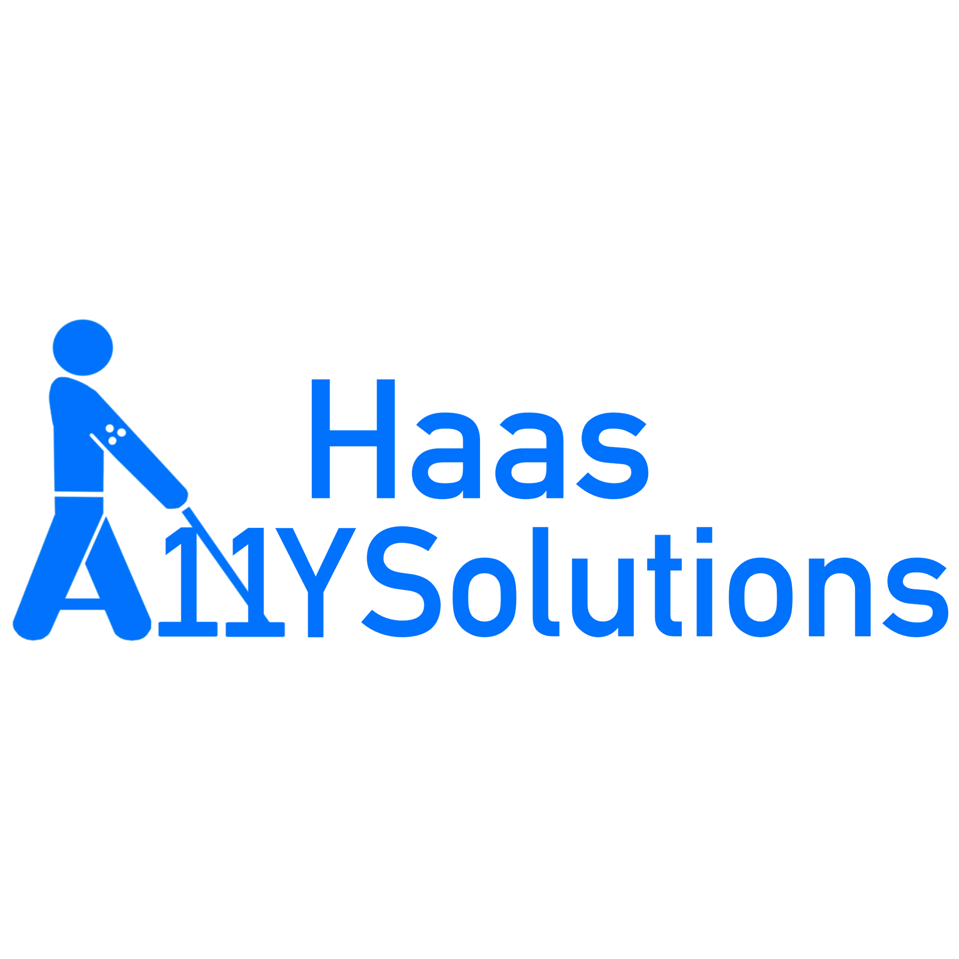 Logo von Haas Ally Solutions: stilisierte Person mit Langstock neben dem Unternehmensnamen.