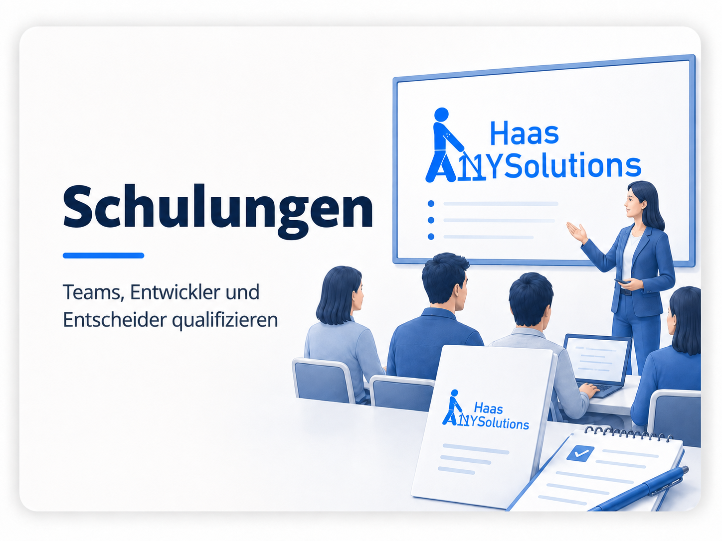 Schulungen zur Qualifizierung von Teams, Entwicklern und Entscheidern