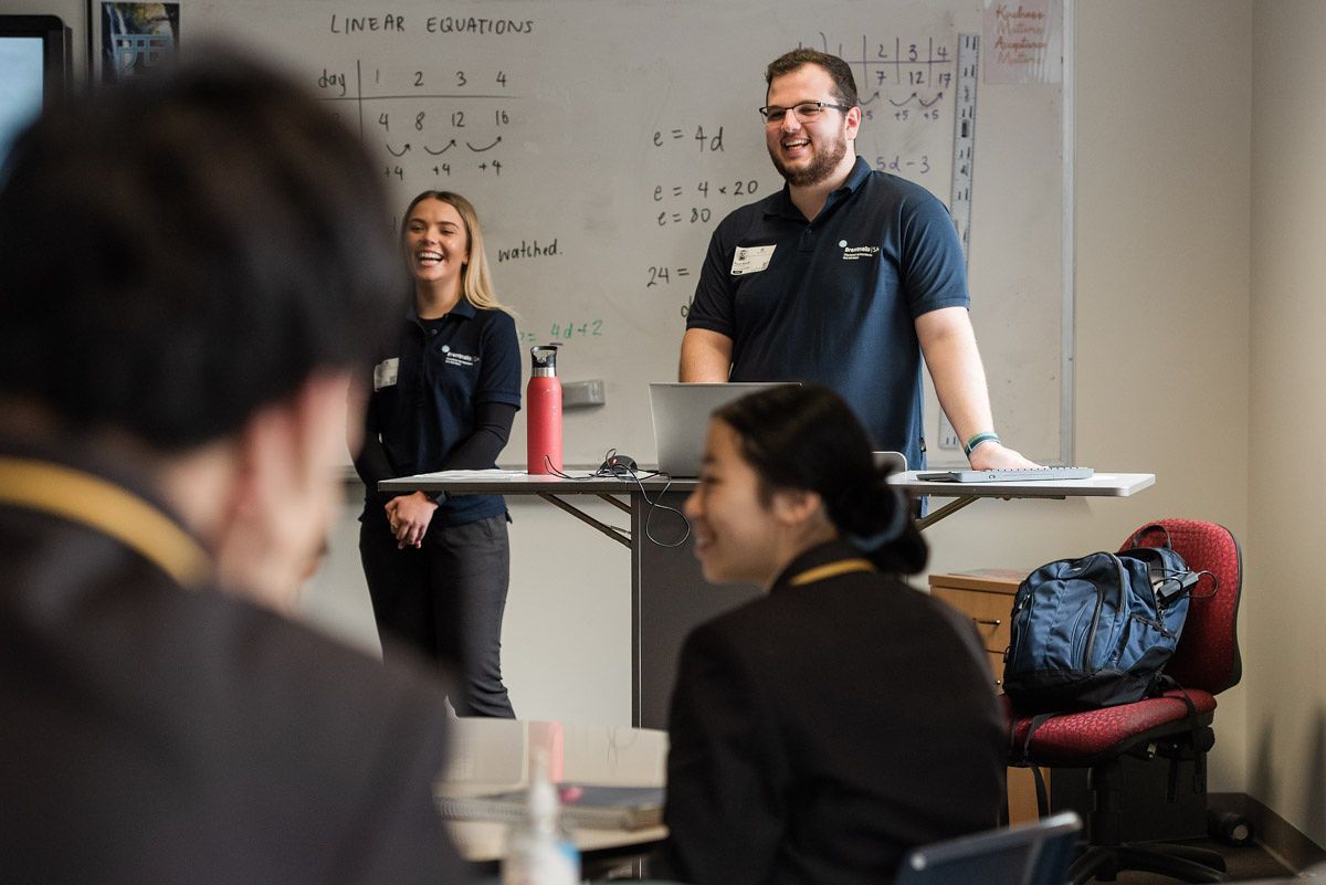 Ryan at Nazareth College Careers Day.