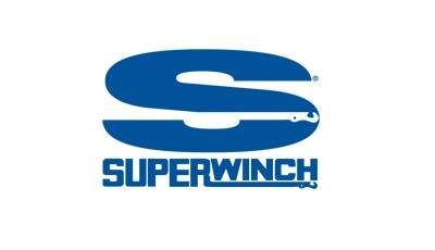 Blue Superwinch logo: large blue