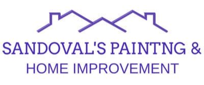 Purple Sandoval’s Painting & Home Improvement logo with house roofline