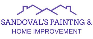 Purple Sandoval’s Painting & Home Improvement logo with house roofline