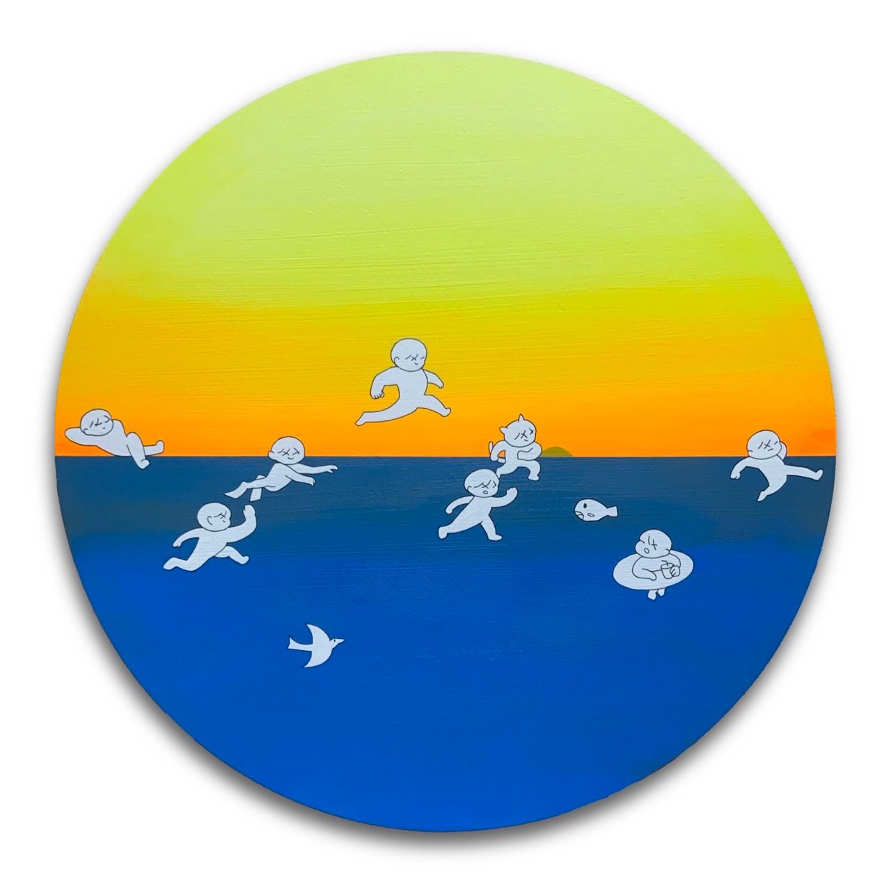 The waves, painting by Cute Fukuda