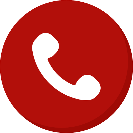 A red circle with a white phone icon on it