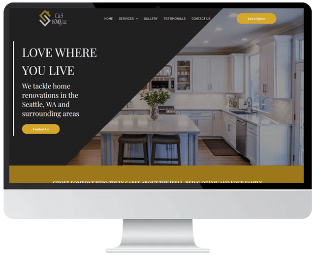 Engage website portfolio construction remodeling roofing