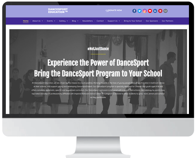 Engage website portfolio Dance Studio
