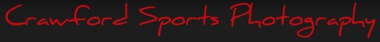 Crawford Sports Photography in red script on a dark background.