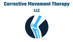Corrective Movement Therapy LLC logo with blue knee graphic in a dark circle