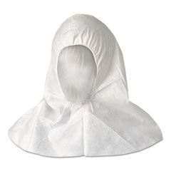 A white hood with a hole in the middle on a white background.