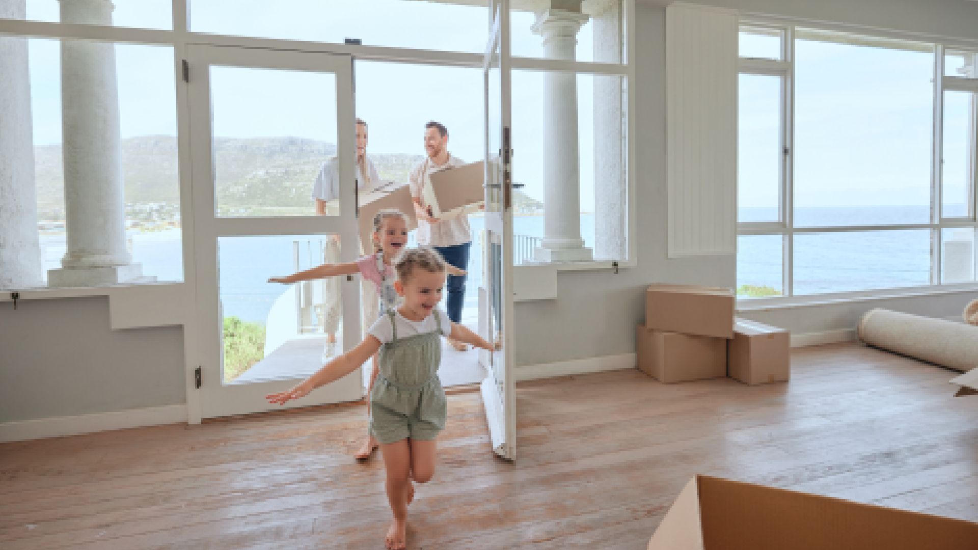 A family is moving into a new home.