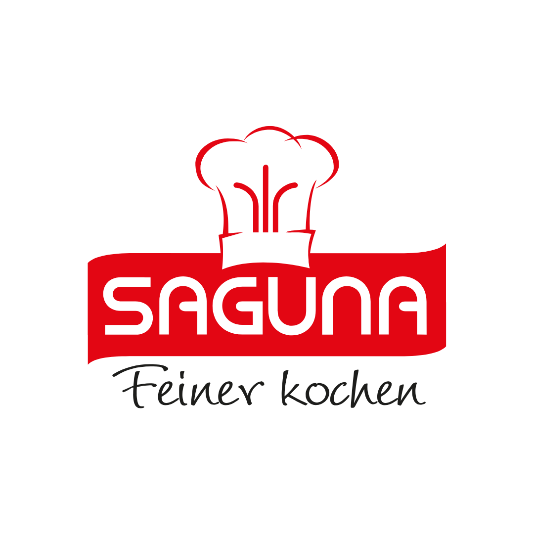 Le logo saguna feiner kochen porte une toque de chef.