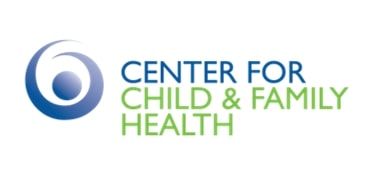 A logo for the center for child and family health