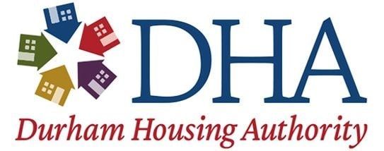The logo for the durham housing authority