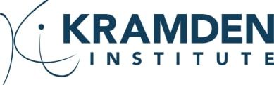 The logo for kramden institute is blue and white