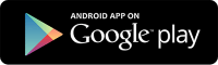 A google play button with a rainbow colored triangle on a black background.