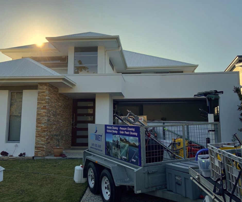 Professional exterior pressure washing by Get Wet Cleaning Services