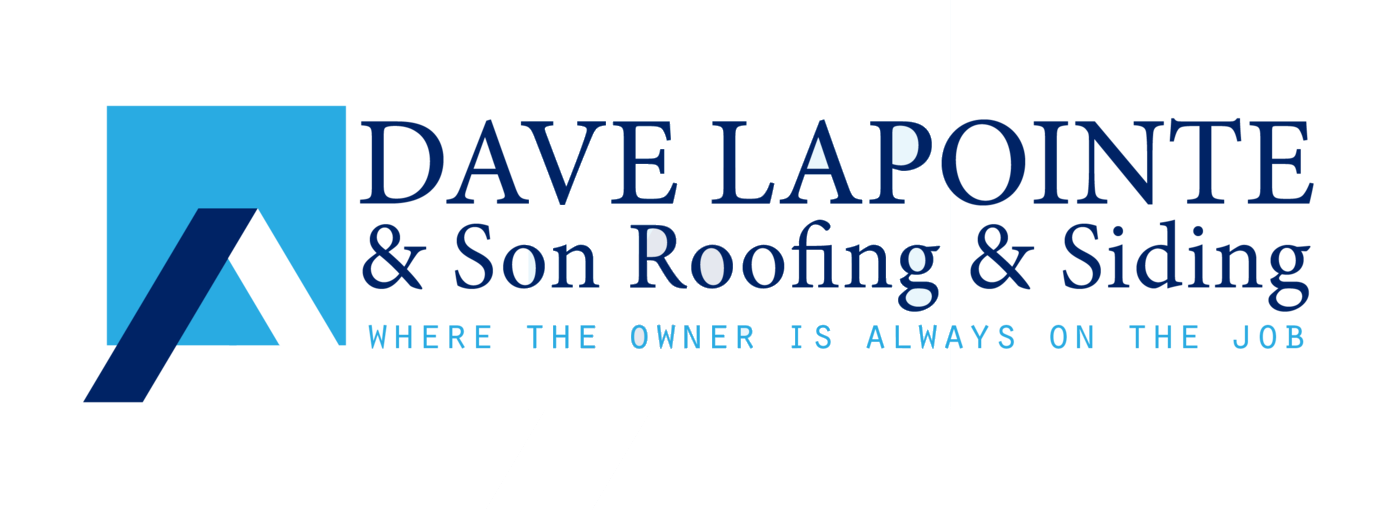 The logo for dave lapointe & son roofing & siding