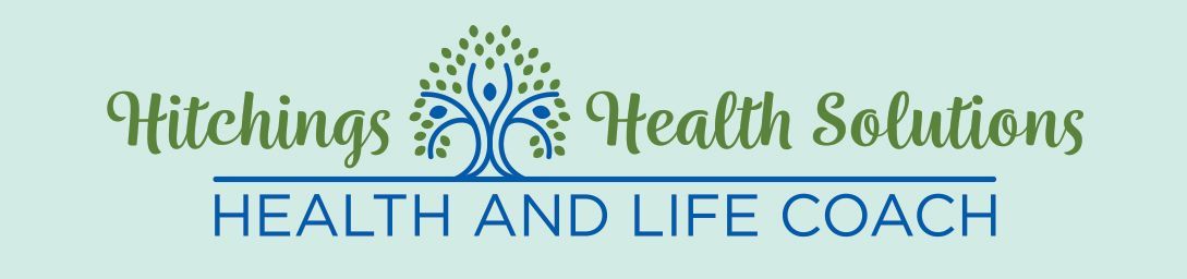 A logo for hitchings health solutions health and life coach