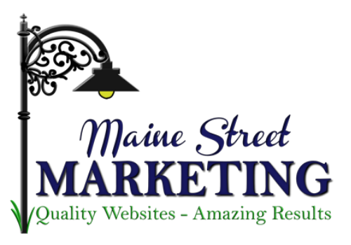 A logo for maine street marketing quality websites amazing results