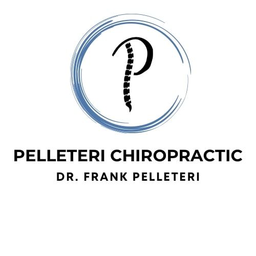 Pelletteri Chiropractic logo with a spine forming the letter