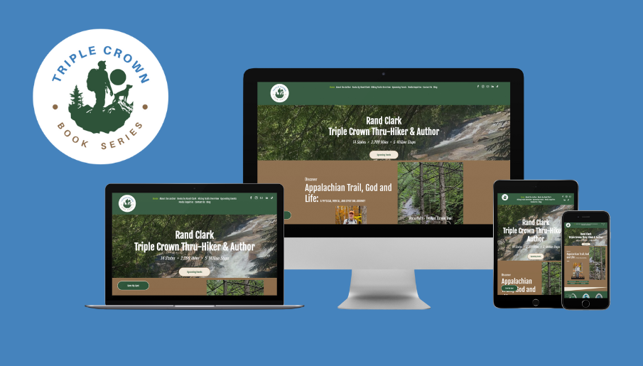 Triple Crown Rock Series website displayed on various devices: desktop, laptop, tablet, and phone.