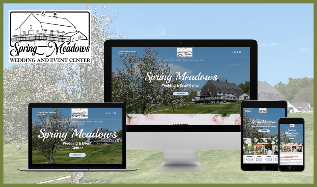 A computer , laptop , tablet , and cell phone displaying a website for a construction company.