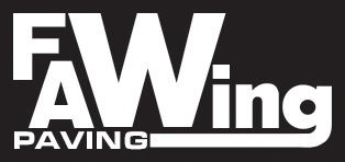 A black and white logo for fw paving