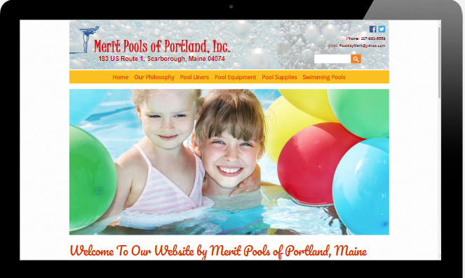 Two children are swimming in a pool with balloons.