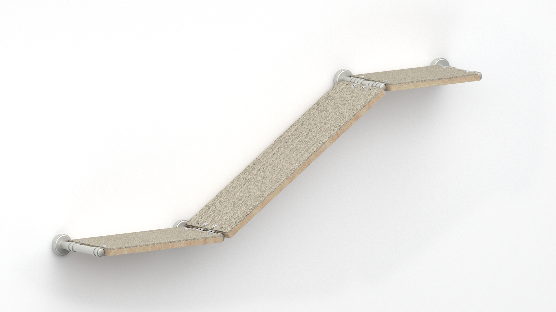 Modular Cat Furniture, 3-Straightaways Cat Shelves