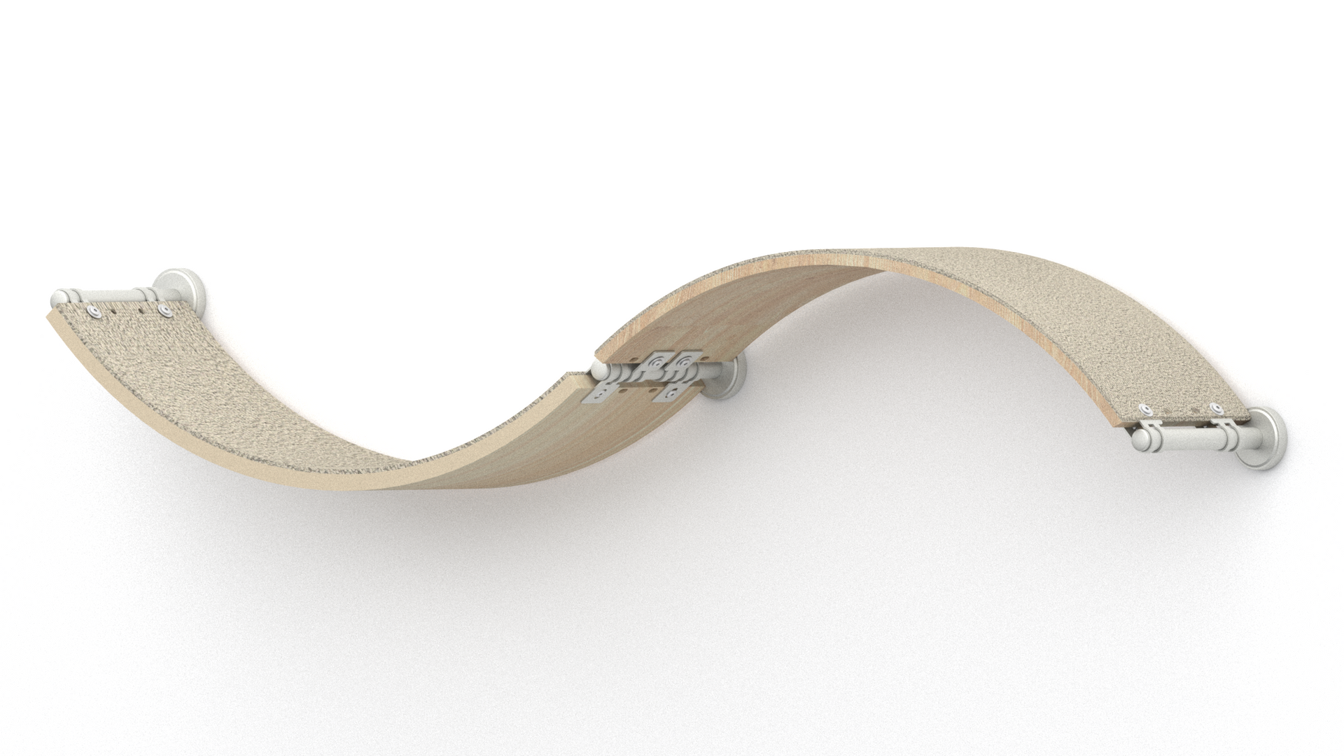 Modular Cat Furniture, 2-Curved Cat Shelves, The Wave