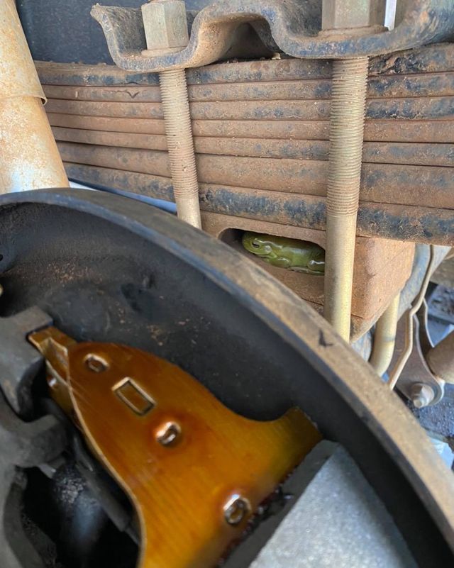 Close-up of Truck Brake Assembly — Traction Diesel Services in Clermont, QLD