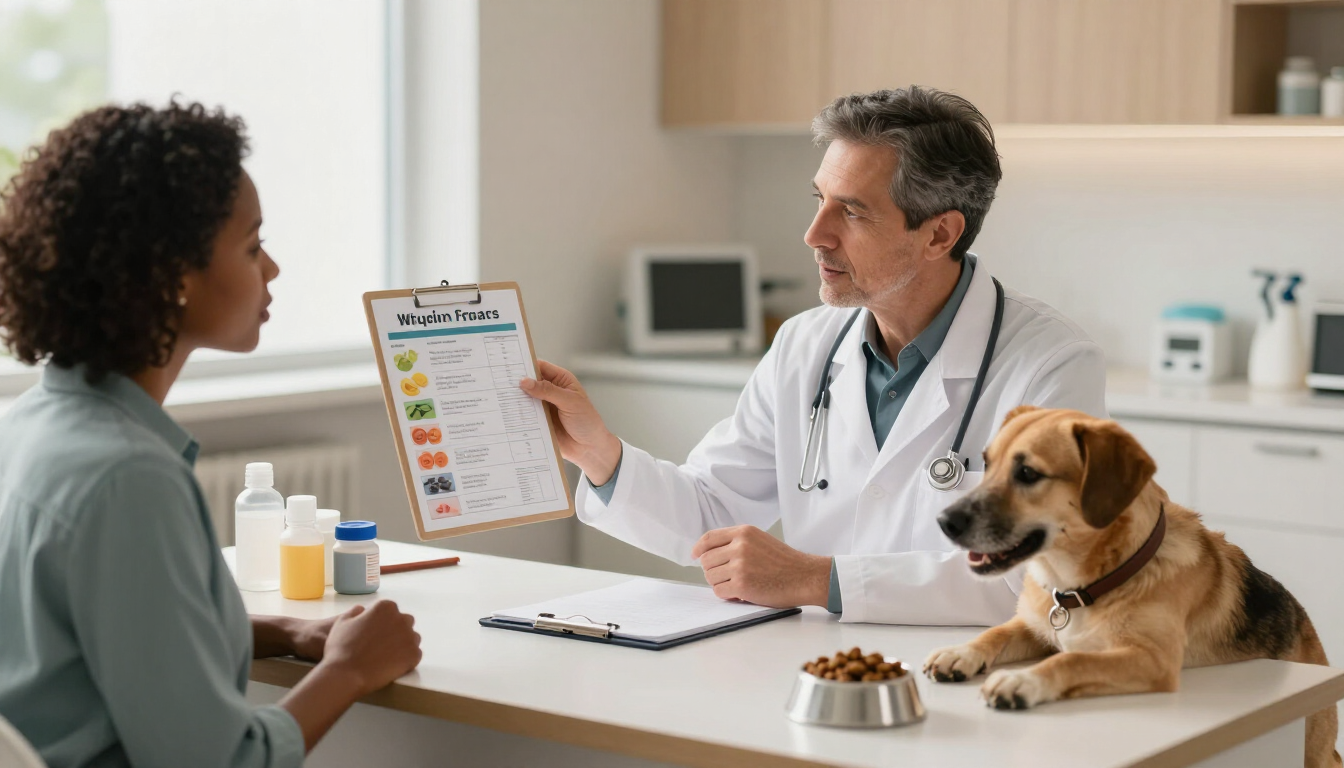 Consultation vétérinaire autour de la nutrition canine