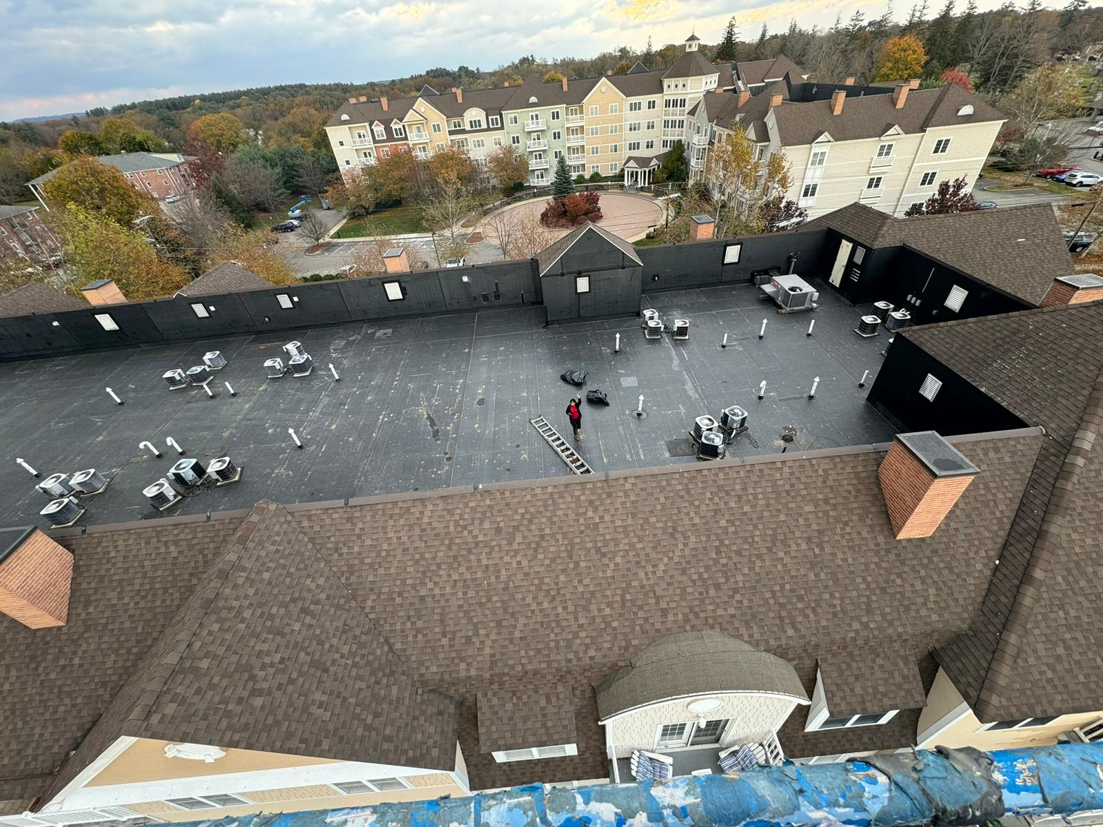 Rubber roof installation in Maine