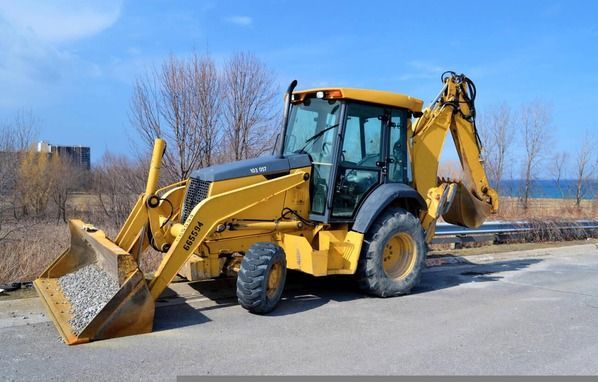 yellow backhoe 