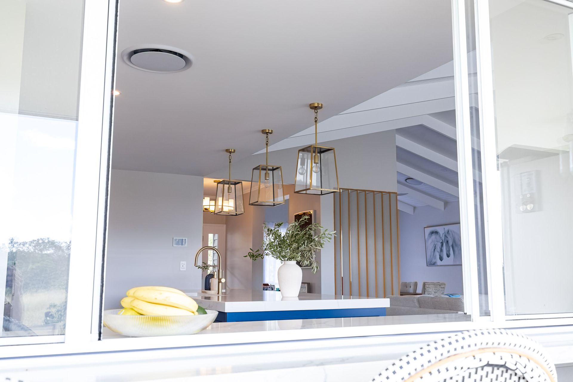 Blue Kitchen Cabinets — Truline Cabinets In Tuchekoi, QLD